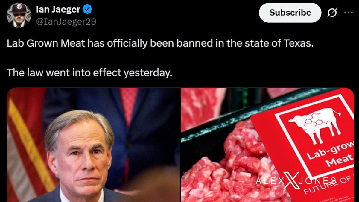 Texas Joins 10 Other States In Enforcing Newly Passed Laws Against Fake Lab-Grown Toxic Meat! Alex Jones Does The Deep Dive MUST-WATCH/SHARE!