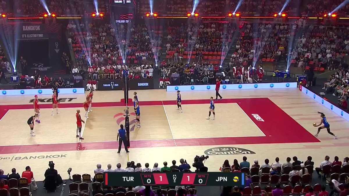 The semifinal is ON 🔥🇹🇷 vs 🇯🇵 and it’s already living up to the stage: monster blocks, heavy spikes, no one giving an inch 💥. This one’s gonna be a battle 👊🏐 📺 Watch it LIVE on VBTV: 🏐 #WWCH #Thailand2025 #ElectrifyingThailand #Volleyball