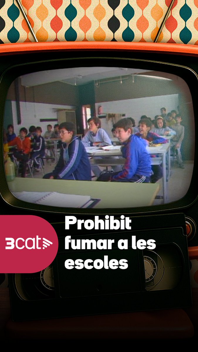 El curs escolar arrenca dilluns amb la prohibició total dels telèfons mòbils en tota l’etapa obligatòria. L’any 1984 la prohibició va ser una altra… 🚭. #Arxiu3Cat
