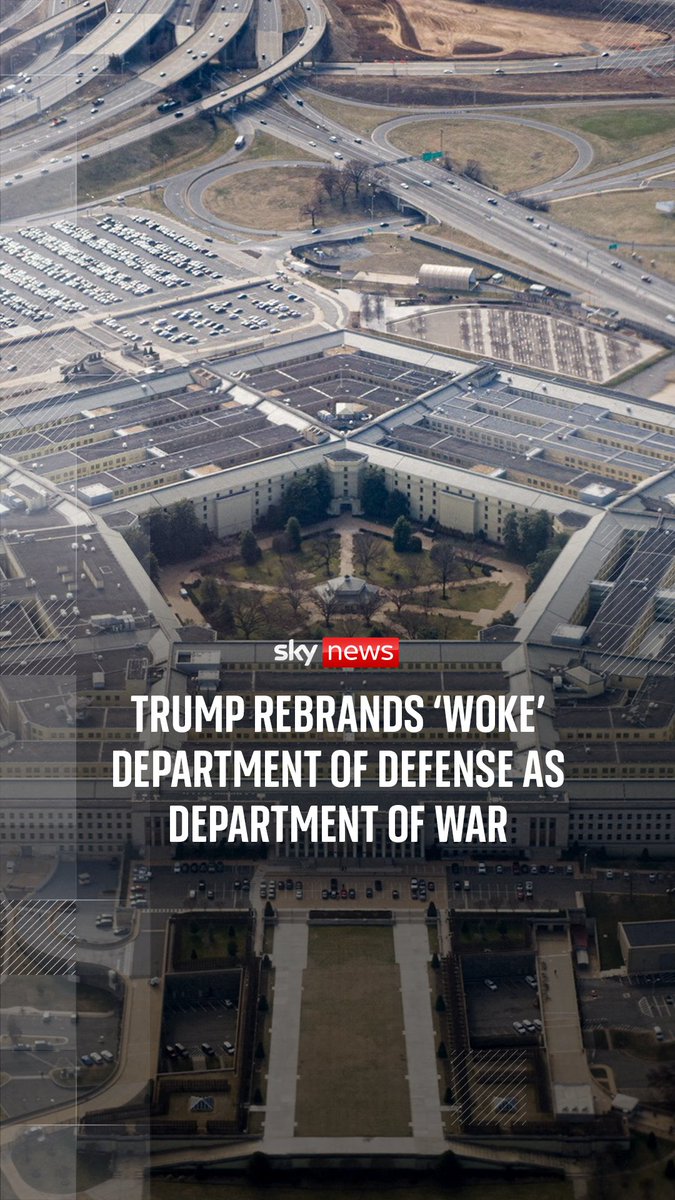 US President Donald Trump has signed an executive order rebranding the Department of Defense as the Department of War. 🔗