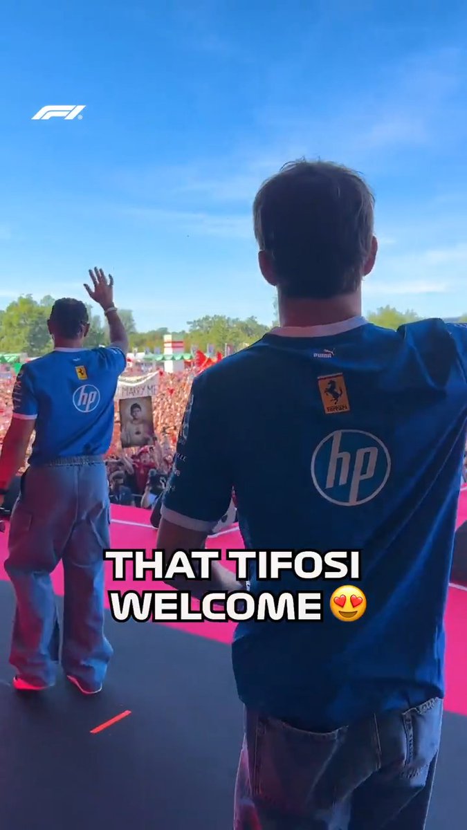 Tifosi ❤️ Lewis & Charles #F1 #ItalianGP Scuderia Ferrari HP