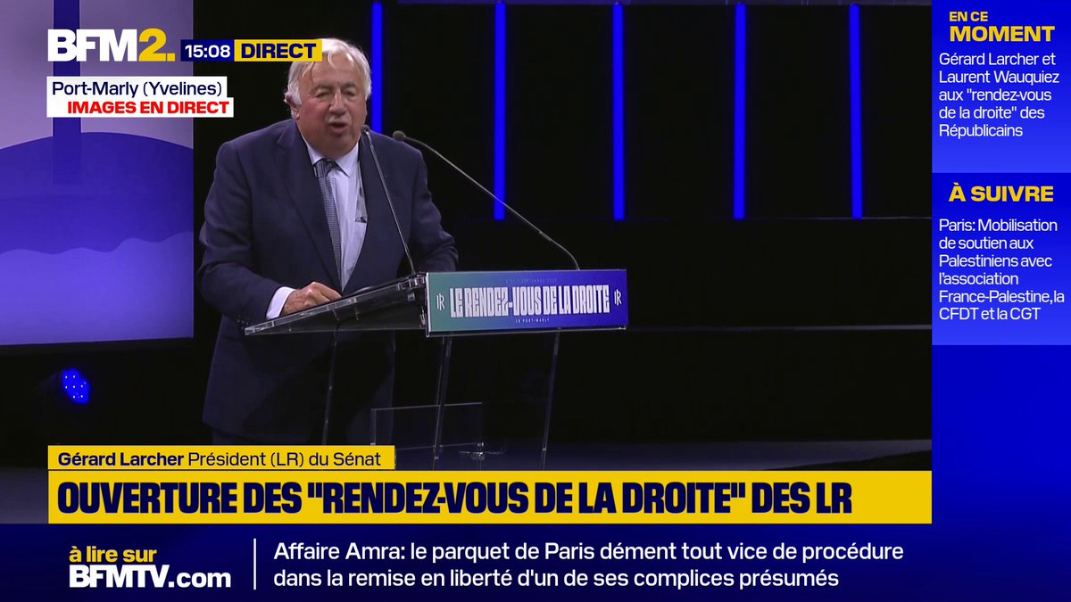 💬"Je le dis de la façon la plus claire possible: on ne peut pas avoir d'accord de gouvernement avec la gauche qui veut abroger la réforme des retraites, qui veut taxer plus et dépenser plus", déclare Gérard Larcher #BFM2