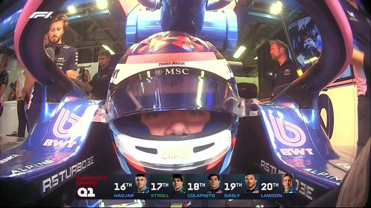 "Franco Colapinto" Porque quedó eliminado en la Q1 de la clasificación del Gran Premio de Italia. Le fue como el orto en Monza, a su compañero también, qué auto de mierda es ese Alpine, la concha bien puta de ese auto de mierda.