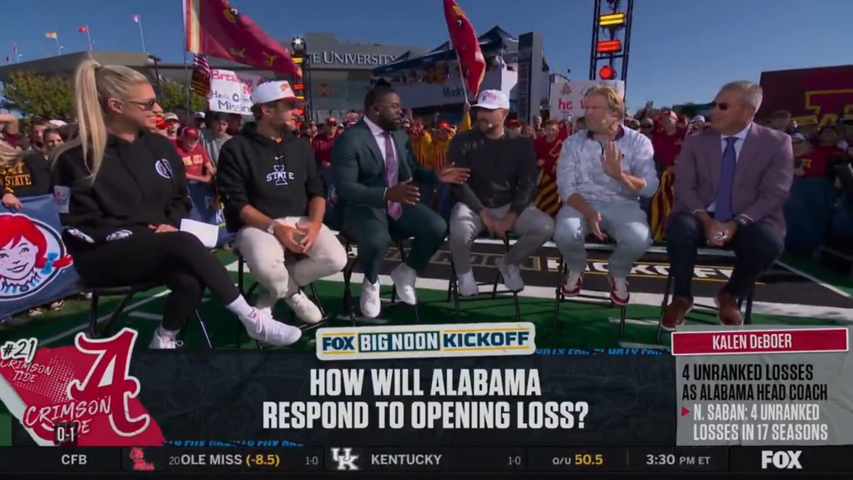 When Roll Tide Willie doesn’t give a piss about the Tide anymore, you know Alabama is in a bad spot Big Noon Kickoff