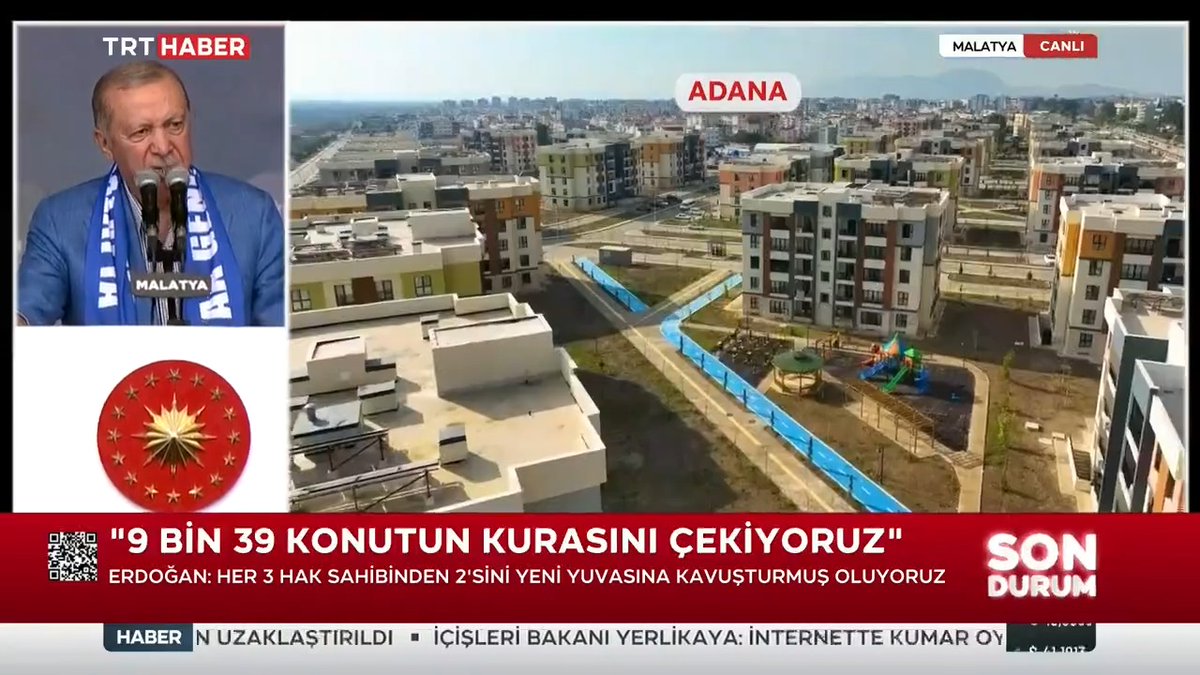 Cumhurbaşkanı Erdoğan: Yılbaşına kadar deprem bölgemizde 453 bin bağımsız bölümü tamamlamak niyetindeyiz. Yeni evine, yeni iş yerine kavuşmamış tek bir vatandaşımız kalmayana kadar yılmadan, yorulmadan çalışacağız.