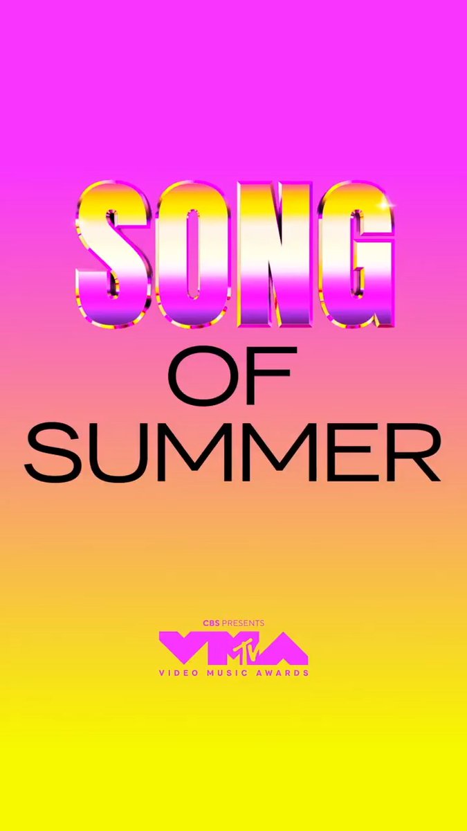 The time has come to decide the 2025 #VMA Song of Summer! ☀️ #AddisonRae: "Headphones On" ☀️ Alex Warren: "Ordinary" ☀️ Benson "Mystical Magical" ☀️ BigXthaPlug🦍 ft. ⚡️Bailey Zimmerman⚡️: "All The Way" ☀️ Chappell Roan: "The Subway" ☀️ Demi Lovato: "Fast" ☀️ DOJA CAT: "Jealous Type" ☀️ HUNTR/X: EJAE, Audrey Nuna & REI AMI: "Golden" ☀️ Jessie Murph: "Blue Strips" ☀️ Justin Bieber: "Daisies" ☀️ MOLIY, #SilentAddy, skillibeng & Shenseea: "Shake It To The Max (FLY) (Remix)" ☀️ morgan wallen ft. Tate McRae: "What I Want" ☀️ ravyn lenae ft. rex orange county: "Love Me Not" ☀️ Sabrina Carpenter: "Manchild" ☀️ #sombr: "12 to 12" ☀️ Tate McRae: "Just Keep Watching (From F1® The Movie)" Head to MTV's IG Story to vote and find out who wins tomorrow at 8p on CBS and Paramount+!