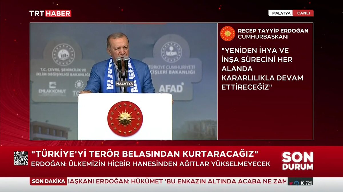 "Her türlü karanlık senaryoya karşı hazırlıklıyız, kurulmaya çalışılan tuzağa düşmeyeceğiz" Cumhurbaşkanı Erdoğan: Kadim devlet aklı ve siyasi tecrübeyle ilmek ilmek dokuduğumuz Terörsüz Türkiye sürecini, ihtiraslara, yanlış hesaplara ve emperyalist oyunlara kurban etmeyeceğiz.