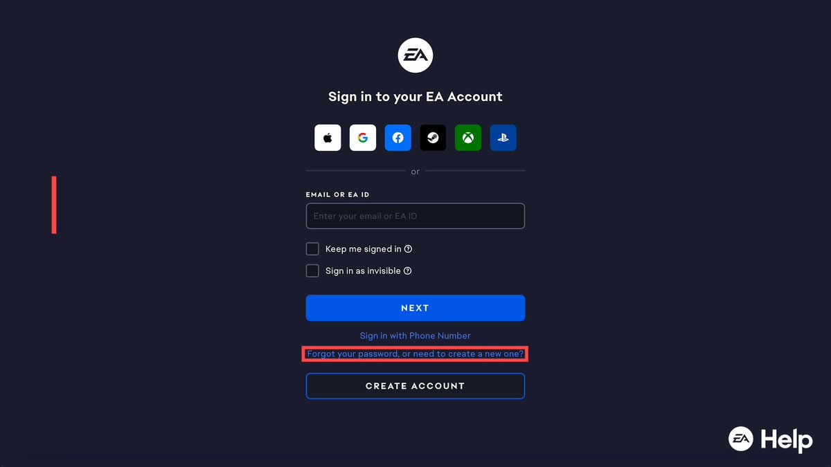 If your child forgets the password to their EA Account, you can request a reset on the EA app using their EA ID. Find out more in our video.