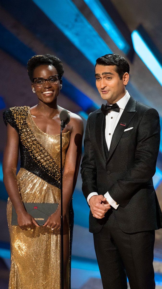 My stage name is also Chris Pine. Small world. Lupita Nyong'o and Kumail Nanjiani presenting at the 90th Oscars.