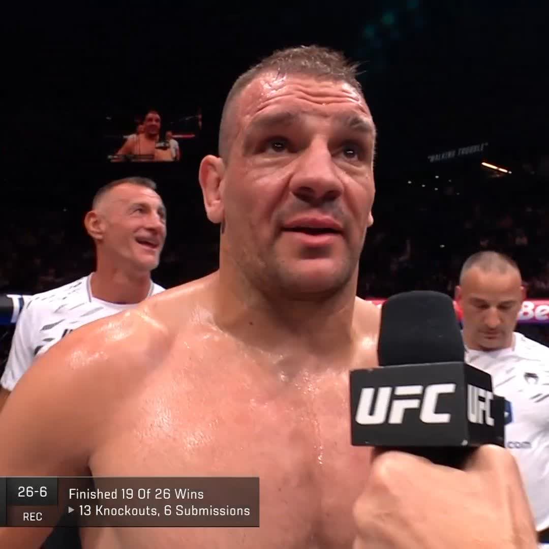 🗣️ "I worked 20 years for this moment, this is my dream!" #UFCParis An emotional victory for Croatia's Ante Delija 🇭🇷 🥲