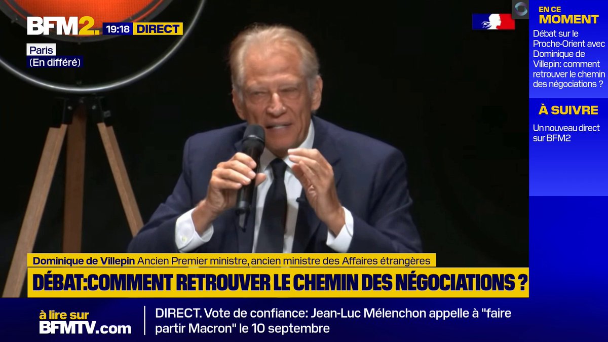 Conflit au Proche-Orient: "L'impuissance constitue un terrible poison pour les diplomaties du monde entier (…) La situation d'aujourd'hui, c'est une situation qui est la veille de nouvelles catastrophes", fustige Dominique de Villepin #BFM2