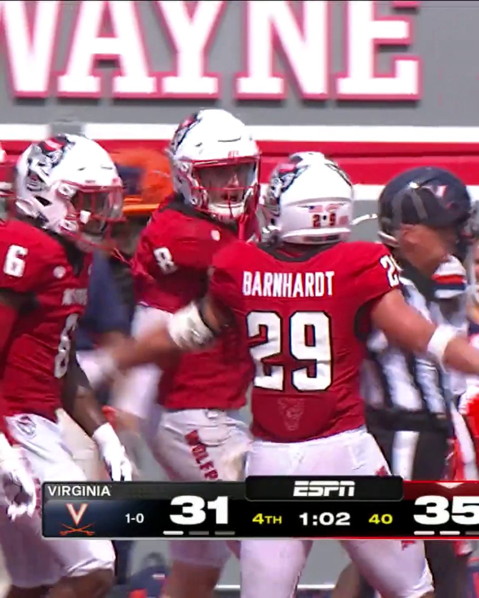 GAME-SEALING INT BY THE DEFENSIVE END 🤯 NC State Football