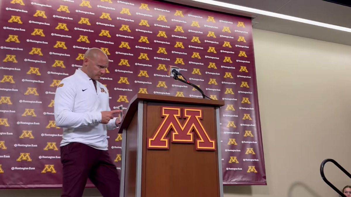 P.J. Fleck opening statement: - Officials made the right decision to cancel the game - He’s been in Northwestern State’s position, he’s been 1-11, it’s a hard job - We had a lot of things that we needed to improve upon from last week to this week - Played 76 players tonight, mission accomplished! - 9 different people scored a TD, 10 people carried the ball, and 9 had a catch #Gophers