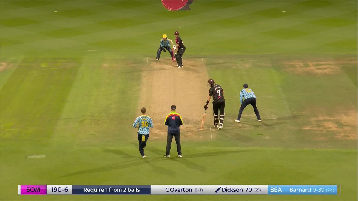 Somerset beat Bears by four wickets after a stunning innings from Sean Dickson 🚨👏
