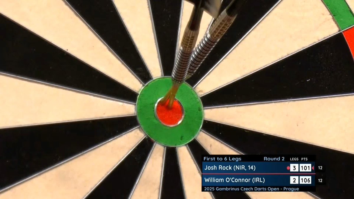 BULL, S1, BULL! Josh Rock - that is outrageous! 🤯 Northern Ireland's number one produces an exhibition 101 checkout to move 4-2 ahead against William O'Connor! 📺 #ET11