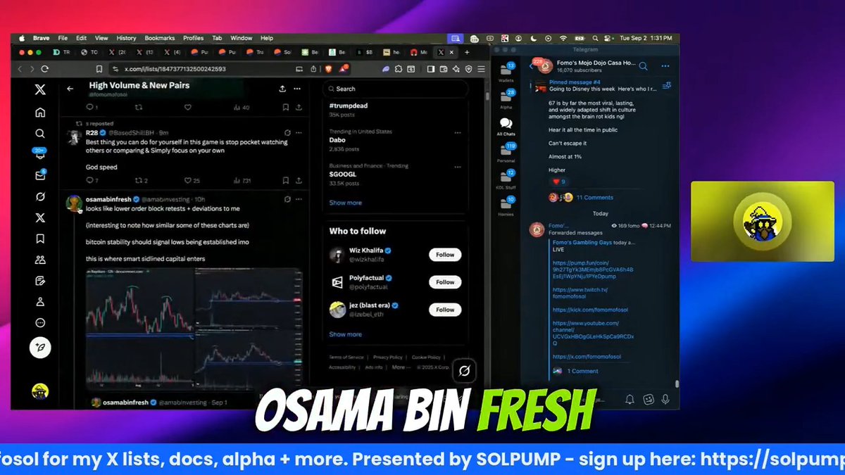 Sharp eyes. Clear insights. When it comes to Solana meme coins, fomo 🧠 sees what most miss. He even put together a list for traders worth following. Just check him out :)