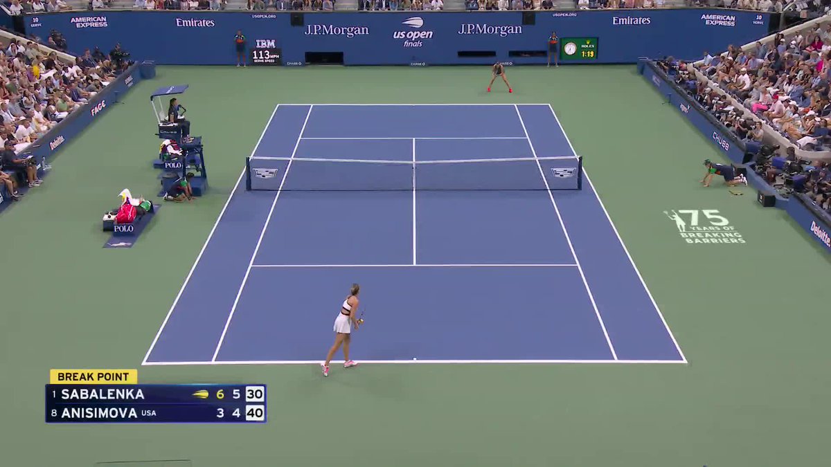 VICTORIOUS ARYNA ✨ Sabalenka takes down Anisimova in straight sets to claim the US Open title for the second year in a row!