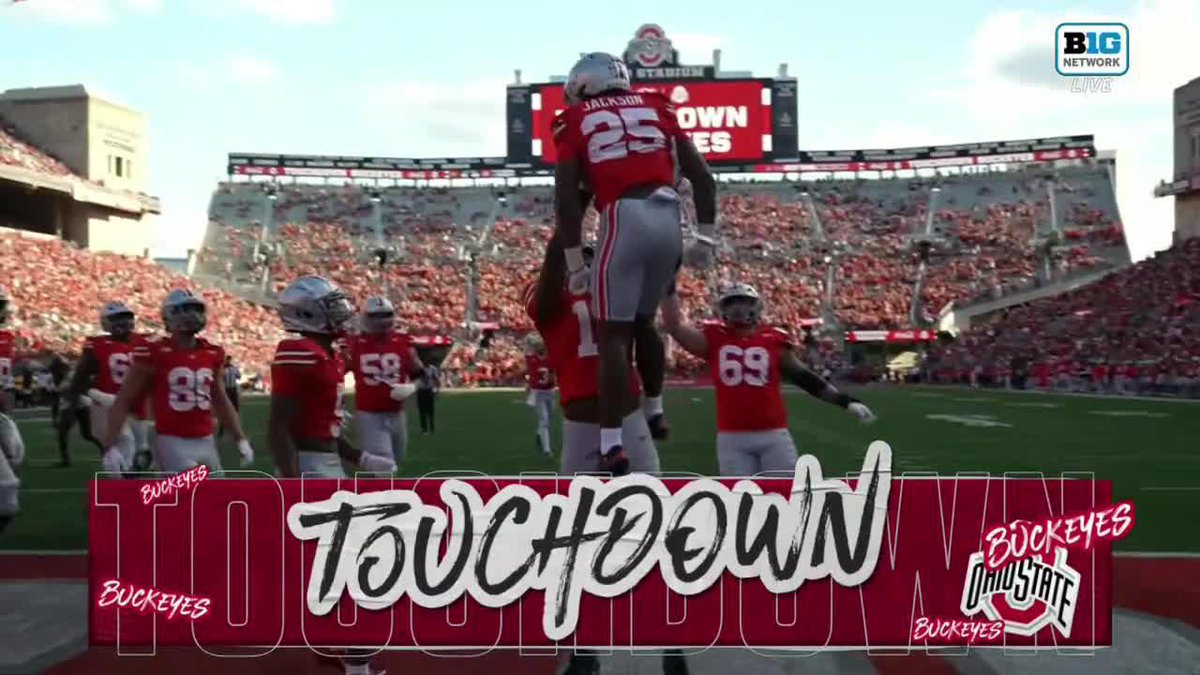 🚨 BO JACKSON TD 🚨 The Ohio State Football freshman RB's first career carry goes for a TD. 📺: BTN