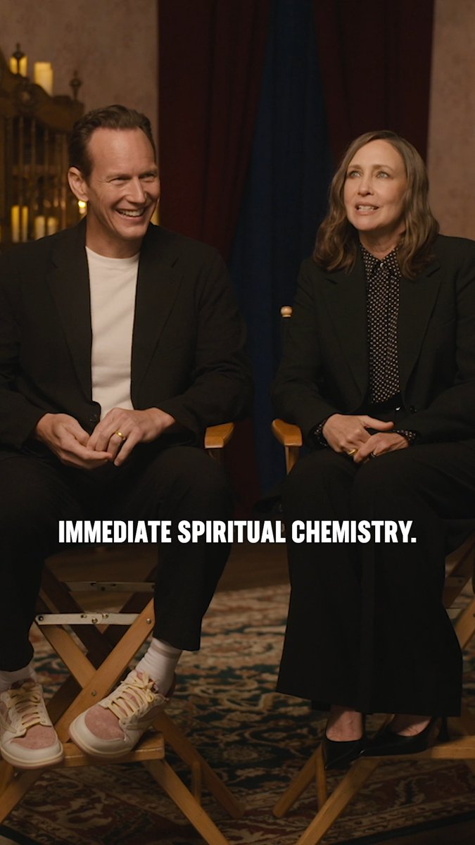 "We were crooning Iron Maiden by lunchtime. And laying down beats." Vera Farmiga and Patrick Wilson reflect on their first day on #TheConjuring set.