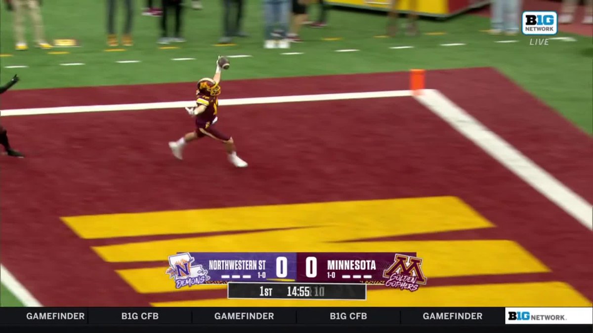 "John Nestor, have yourself a day." 🗣️ Watch the Minnesota Football DB's highlights in today's win over Northwestern State 👇