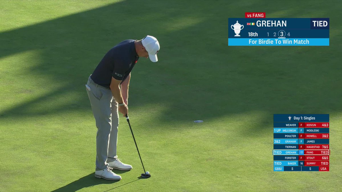 To win the match... it didn't move left! 😫 It's a half point each for Stuart Grehan and Ethan Fang.