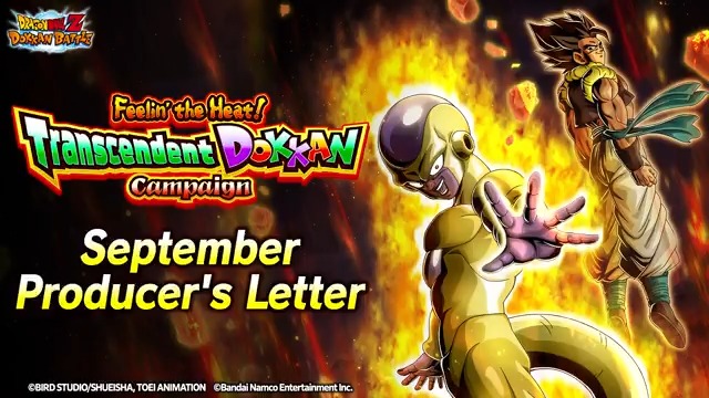 September Producer's Letter Broadcast📺 We're sharing the latest info on the #TranscendentDokkanCampaign ! Details on the new character and new info on future events! We're looking forward to your posts with your thoughts and the hashtag #PDLetter💡 #dokkanbattle #dokkan