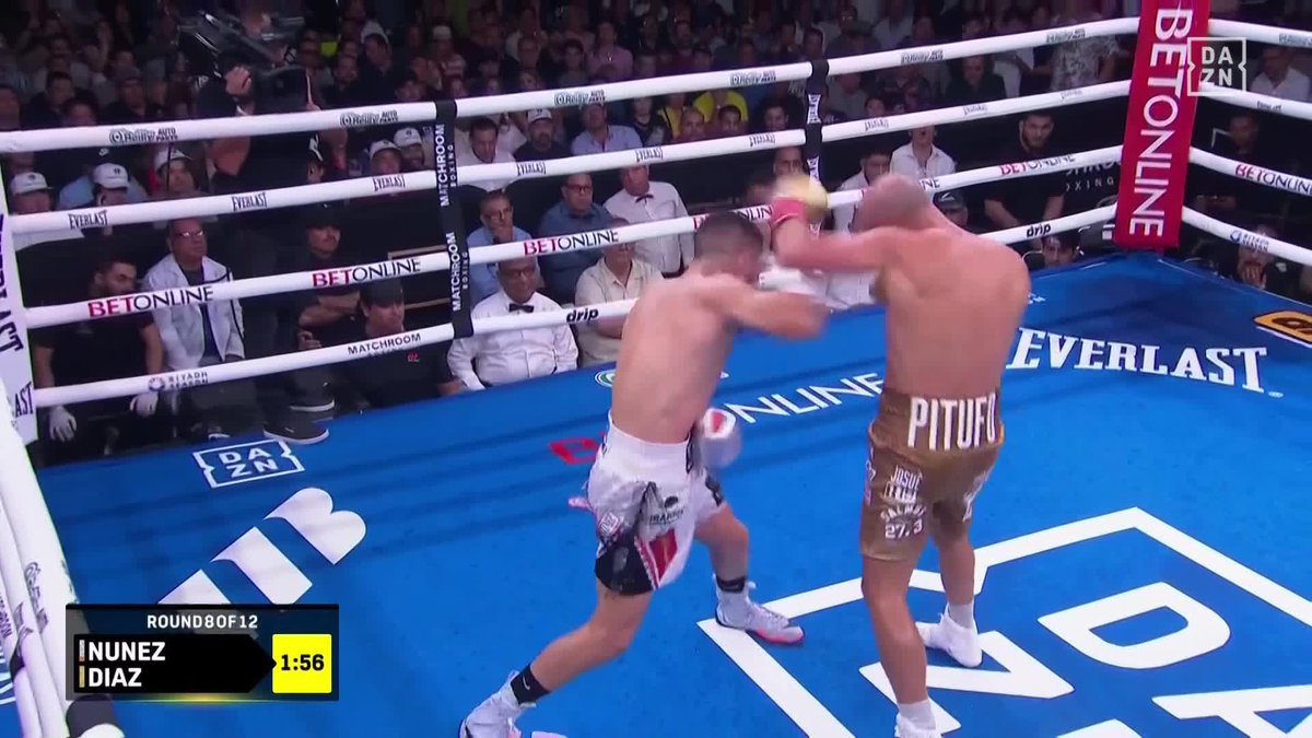 These two are THROWING in round 8! 🔥 #NunezDiaz | Live NOW on DAZN