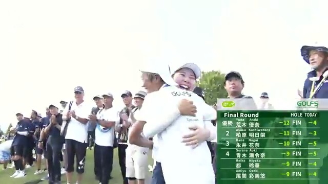 #荒木優奈 がルーキー2人目のツアー初優勝🎊 最終ホールの緊張感あふれるパーパットを沈め、36ホールの短期決戦を制しました👏 オンデマンド配信はこちら▼ 🔗U-NEXT #ゴルフ5レディス 🏆｜Round2 #JLPGA #女子ゴルフ