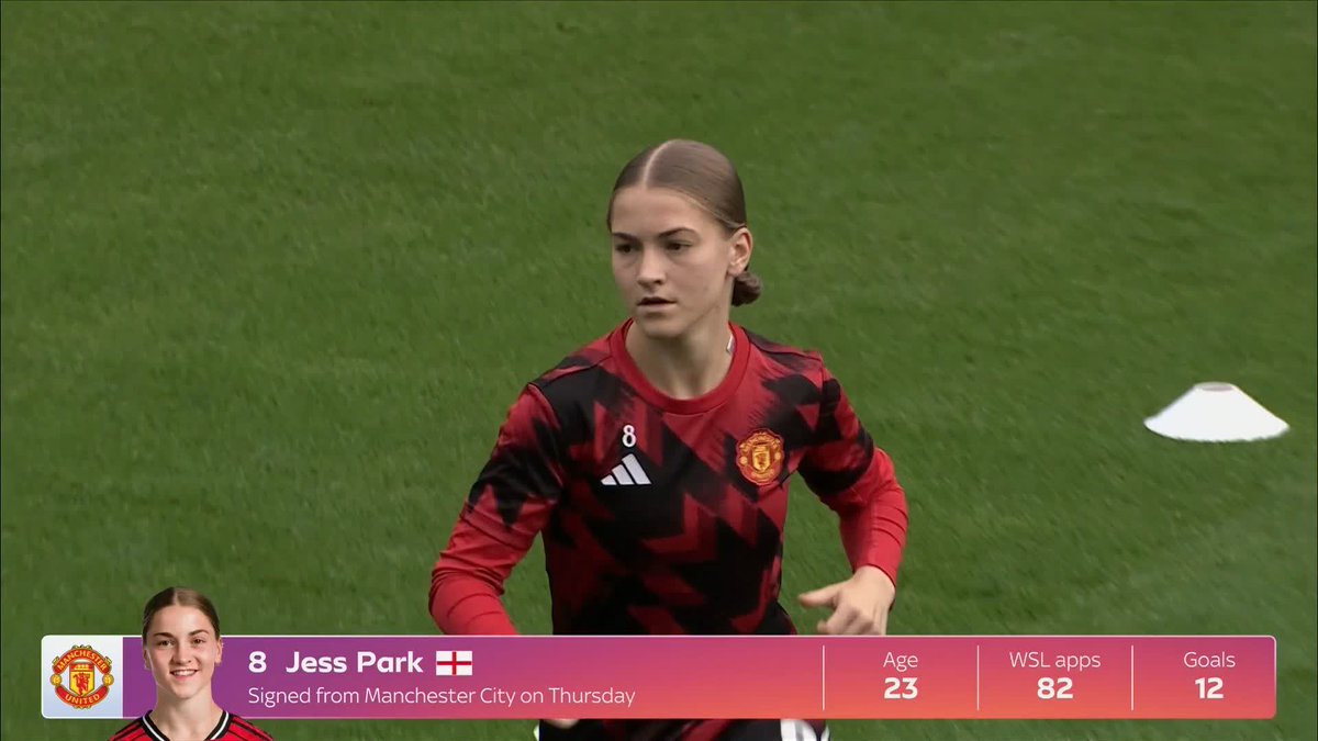 Manchester United's deadline day signing Jess Park starts on the bench today! 🔴