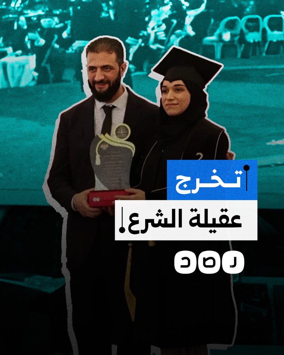 في حضور الشرع.. عقيلة الرئيس السوري "لطيفة الدروبي" تلقي كلمة بمناسبة تخرجها من قسم اللغة العربية بجامعة إدلب