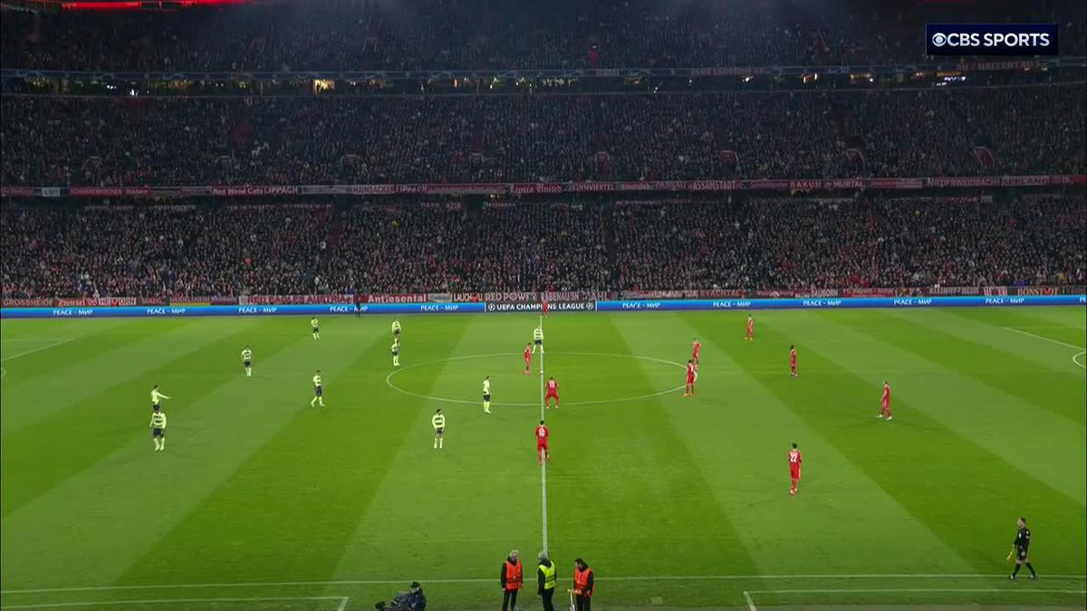 Anfield hype when Bayern plays in a stadium like this and this atmosphere was when Bayern was 3-0 down to Manchester City.