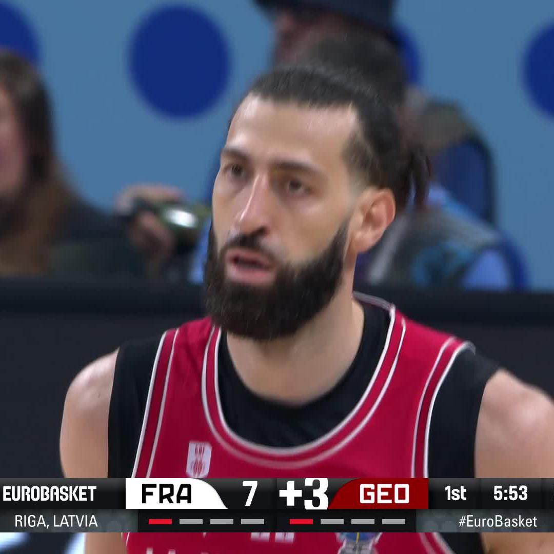 SHENGELIA IS COOKING EARLY. 9 points in 5 minutes 🔥 #EuroBasket