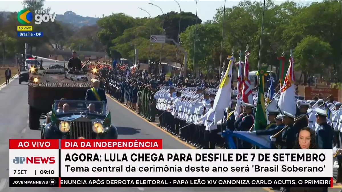Lula chega para desfile de 7 de setembro em Brasília 📺 Confira na JP News e Panflix 👉 #JornalDaManhã