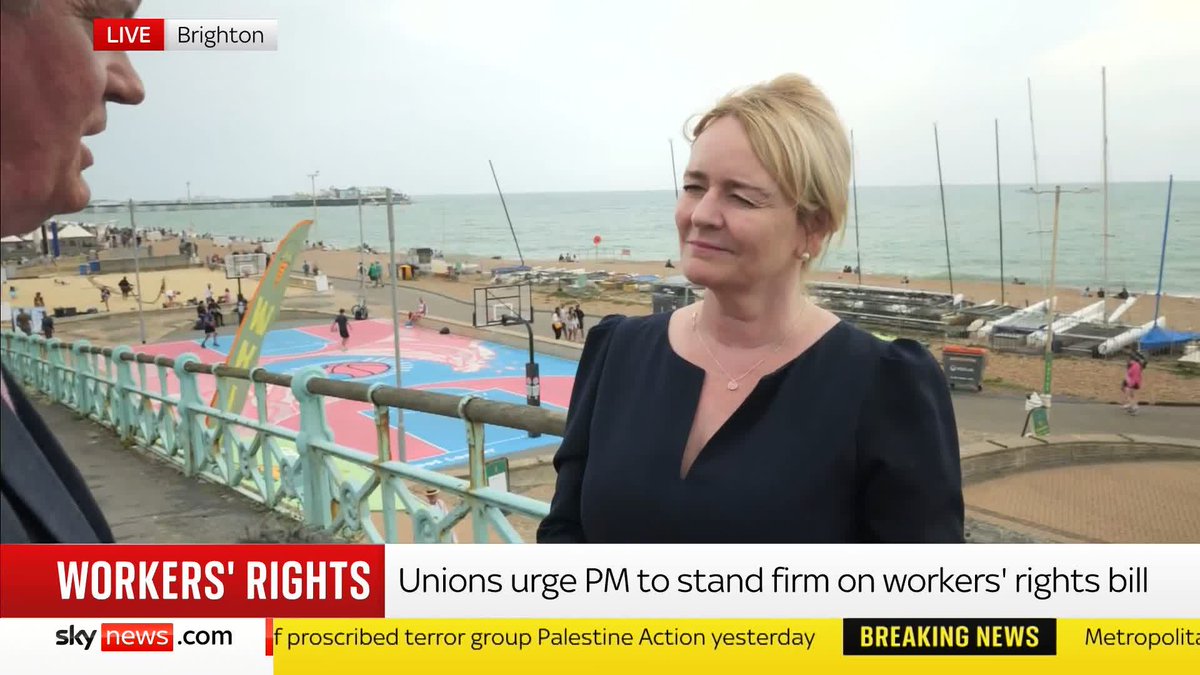 Union leaders are demanding that the government doesn't retreat on workers' rights now that Angela Rayner is no longer in the cabinet. Sky's Jon Craig speaks to General Secretary at Unite, Sharon Graham⬇️