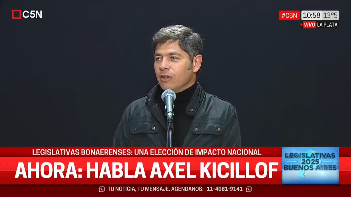 La emoción de Axel Kicillof: "Hoy por primera vez vota mi hijo mayor, León" Sumate por C5N y en