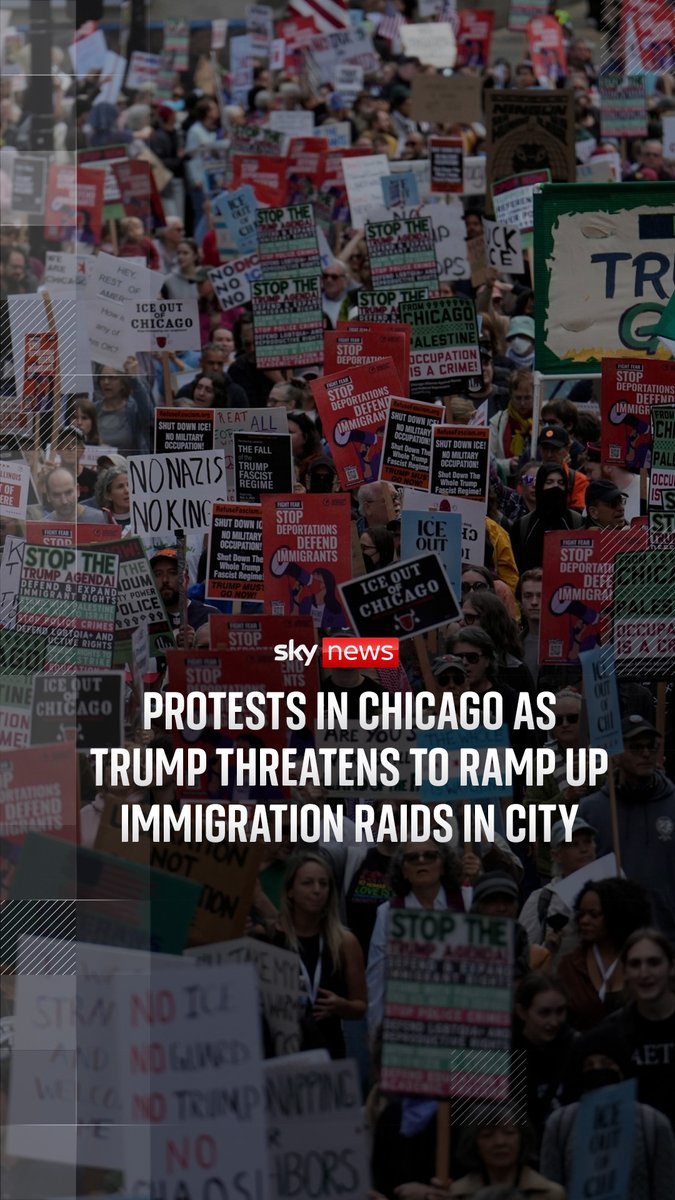 Thousands of people took to the streets of Chicago to demonstrate against possible immigration raids. It came as Donald Trump alluded to immigrant raids in an Apocalypse Now-themed Truth Social post.