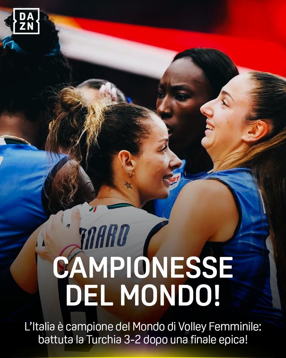 𝐂𝐀𝐌𝐏𝐈𝐎𝐍𝐄𝐒𝐒𝐄𝐄𝐄𝐄𝐄𝐄𝐄 🏆🇮🇹 Azzurre straordinarieee 💫🏐 Italia sul tetto del mondo dopo 23 anni 🥳🥇 #Volley #Italia #DAZN