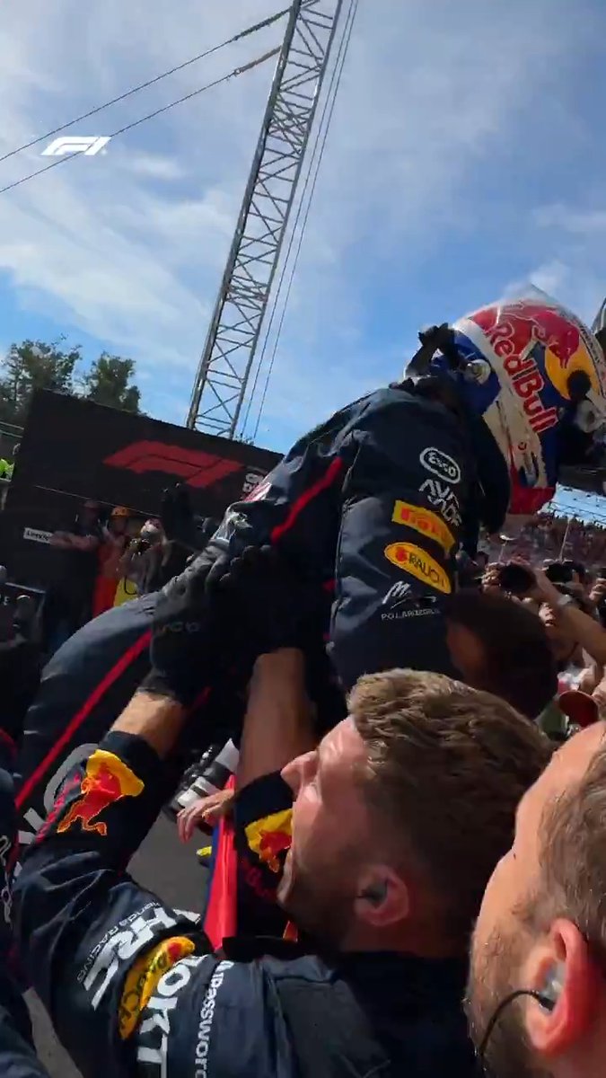 Max-ing out in parc ferme 🥳 #F1 #ItalianGP Oracle Red Bull Racing