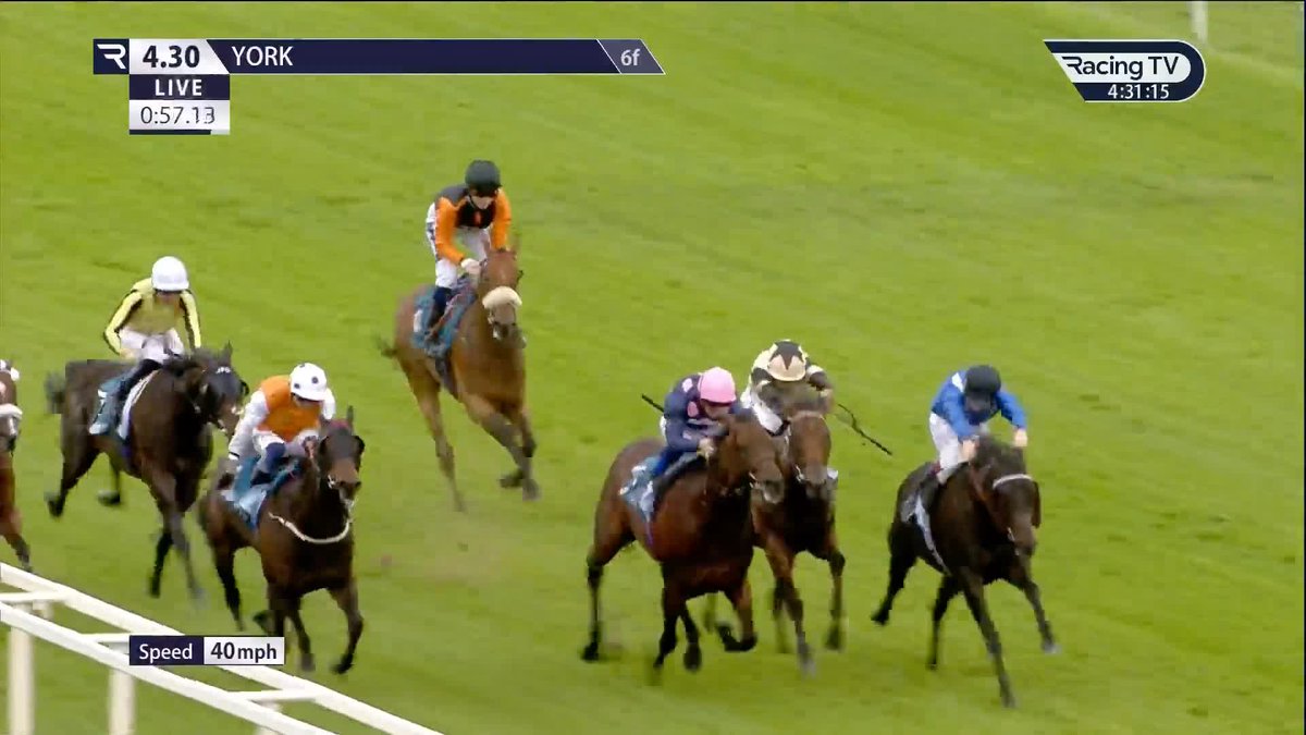 Elmonjed wins the feature Listed Garrowby Stakes but it's a race marred by a horrible incident in behind. We can only hope that all involved are okay 🙏 Sky Bet | York Racecourse