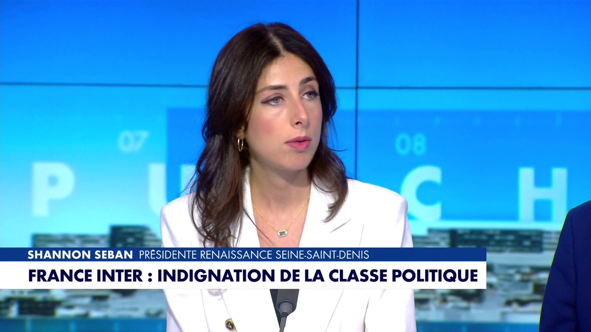 «J’attends des excuses de la part de Patrick Cohen», affirme la présidente du parti Renaissance de Seine-Saint-Denis Shannon Seban, rappelant que «les journalistes ont un devoir de neutralité», dans #PunchlineWE