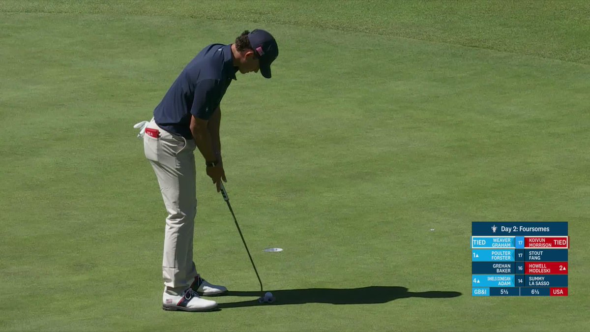 KOIVUN CLUTCH! 🫡 The Auburn Men's Golf star finishes off the comeback for his side, 1 up winners.