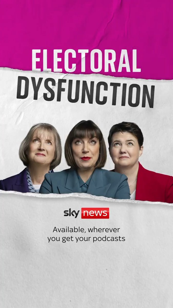 🎧 Not your average politics podcast. Join Beth Rigby, Harriet Harman and Ruth Davidson every Friday wherever you get your podcasts. #ElectoralDysfunction 🔴 Listen 👉