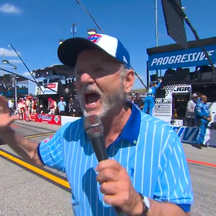 Bill Murray gives the command at a NASCAR race! Let's goooooo! 👏
