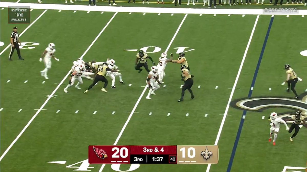 Cam & Grando get to the QB 📺 CBS
