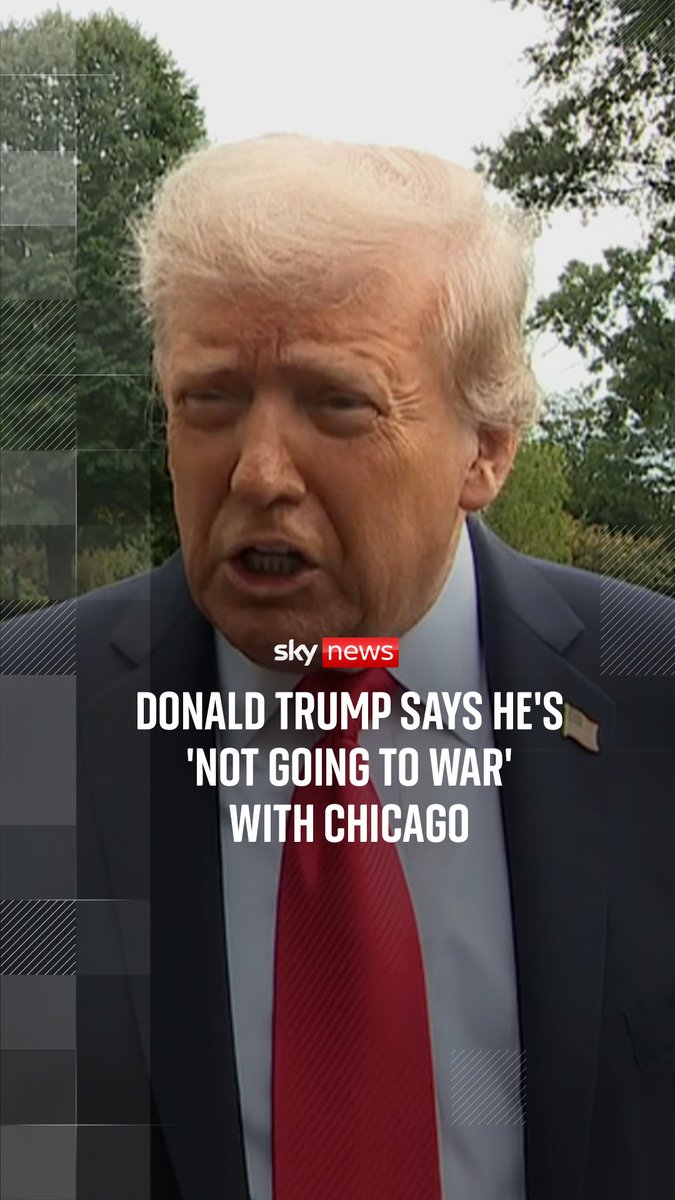 Donald Trump says he's 'not going to war' with Chicago. This comes after the US President has vowed to ramp up the deportation of illegal immigrants, including in Chicago.