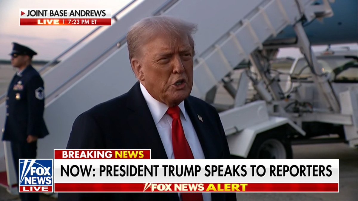 President Trump tells a reporter "you can go out to dinner" and "most likely will not be harmed" because of his DC crime crackdown.