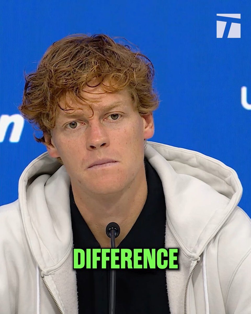 "He doesn't have weaknesses." 😳 Jannik Sinner talks about facing Carlos Alcaraz. Well played this fortnight, Jannik Sinner 🦾 #usopen