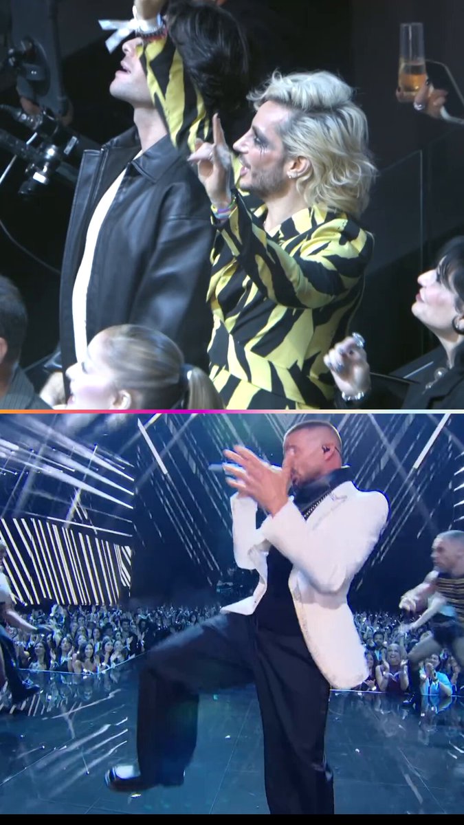 Leave it to @Ricky_Martin to turn the #VMAs into one! big! party! 🎉 Just ask #ArianaGrande, Frankie James Grande, #AlixEarle and #ROSE! #poVMA