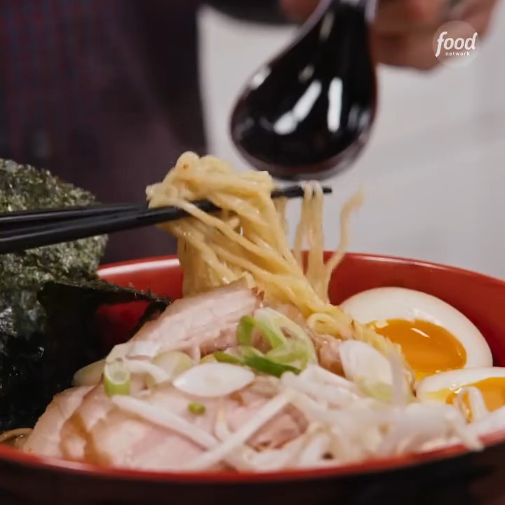 .Jet Tila's bowl of Spicy Miso Ramen is hearty, rich and topped off with marinated eggs and pork belly 🍜 Catch Jet as a judge on an all-new episode of #ChefGrudgeMatch Tuesday @ 9|8c! Get the recipe: