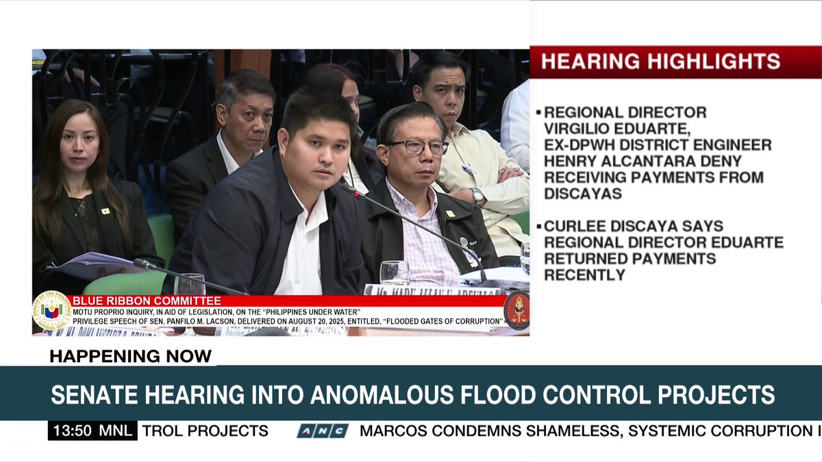 "'Yung pagtitiwala ko po sa mga tao ko 'yun po ang naging kasalanan ko." Dismissed Bulacan district engineer Henry Alcantara denies receiving money for ghost flood control projects.